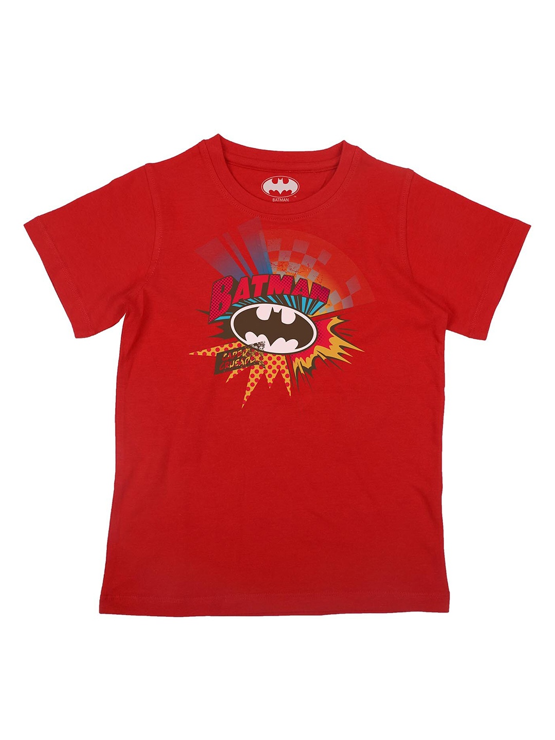 

Batman Boys Red Graphic Printed Casual T-shirt