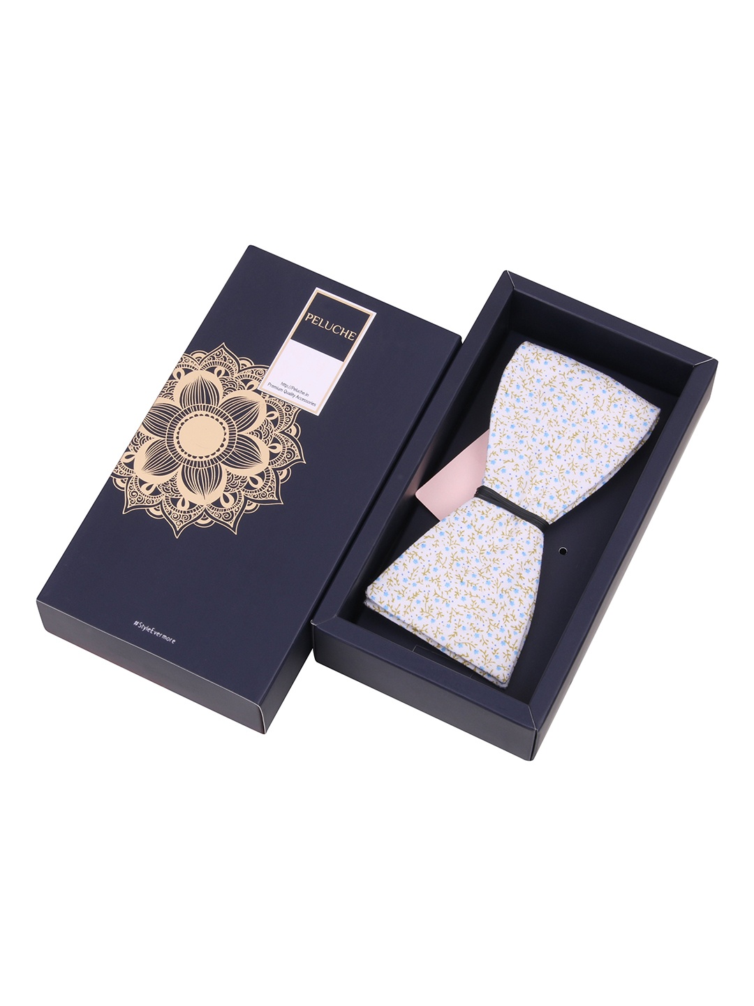 

PELUCHE Men White Printed Bowtie