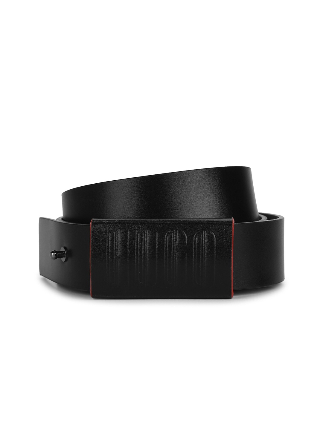 

HUGO Men Black Leather Formal Belt