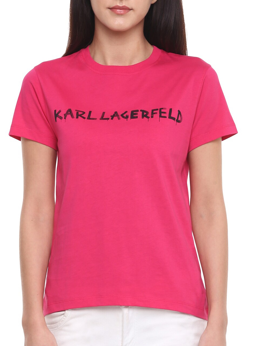 

Karl Lagerfeld Women Fuchsia Regular Top