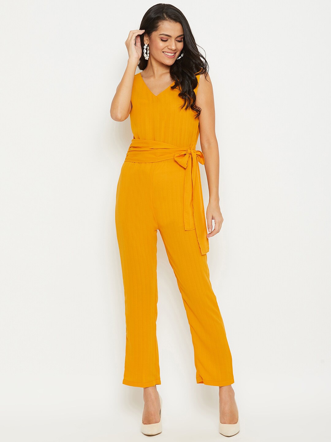 

PANIT Mustard Basic Jumpsuit