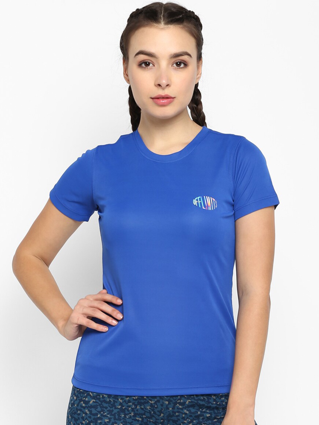 

OFF LIMITS Women Blue Slim Fit T-shirt