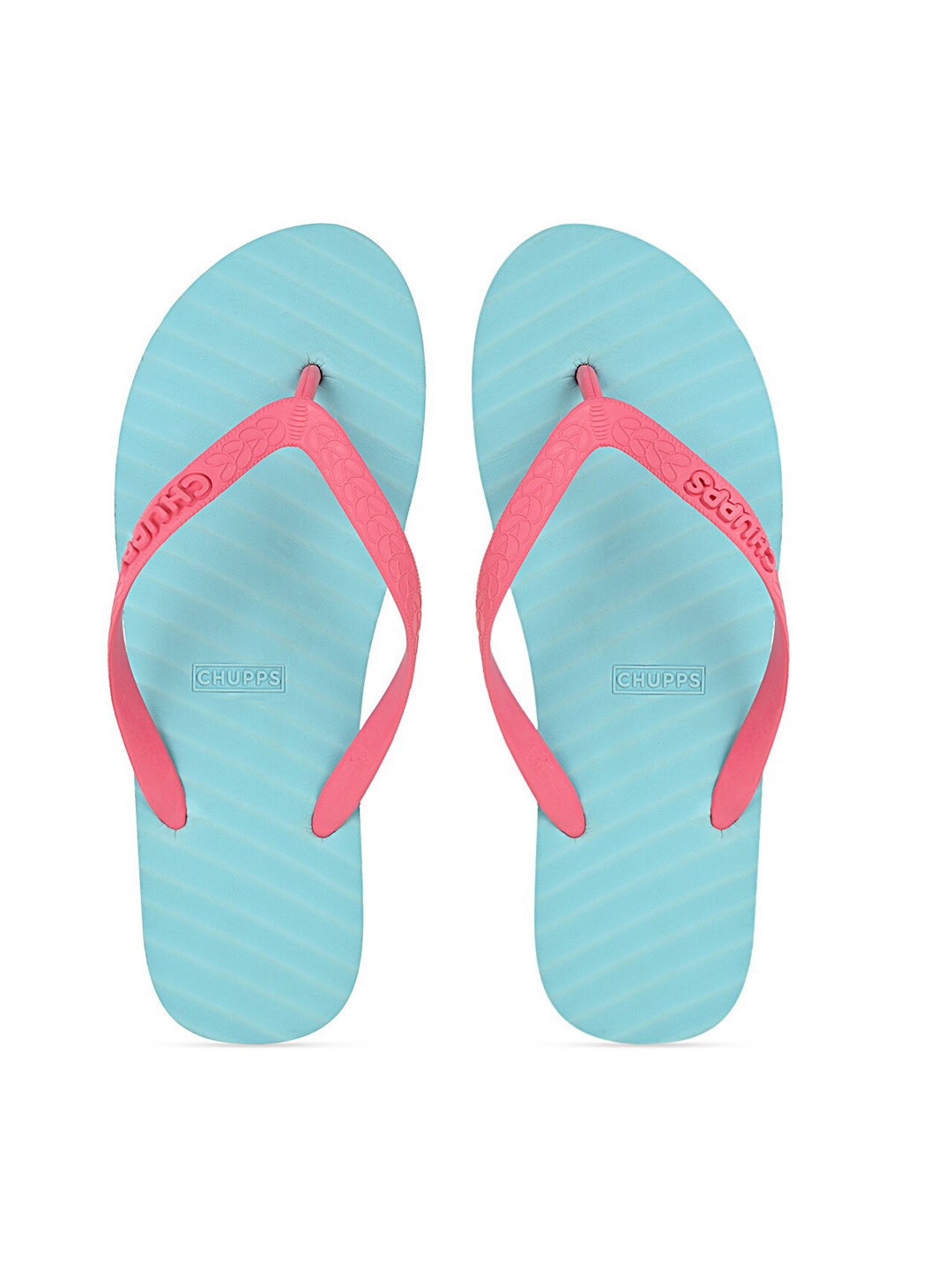 

CHUPPS Unisex Blue & Pink Rubber Sustainable Thong Flip-Flops