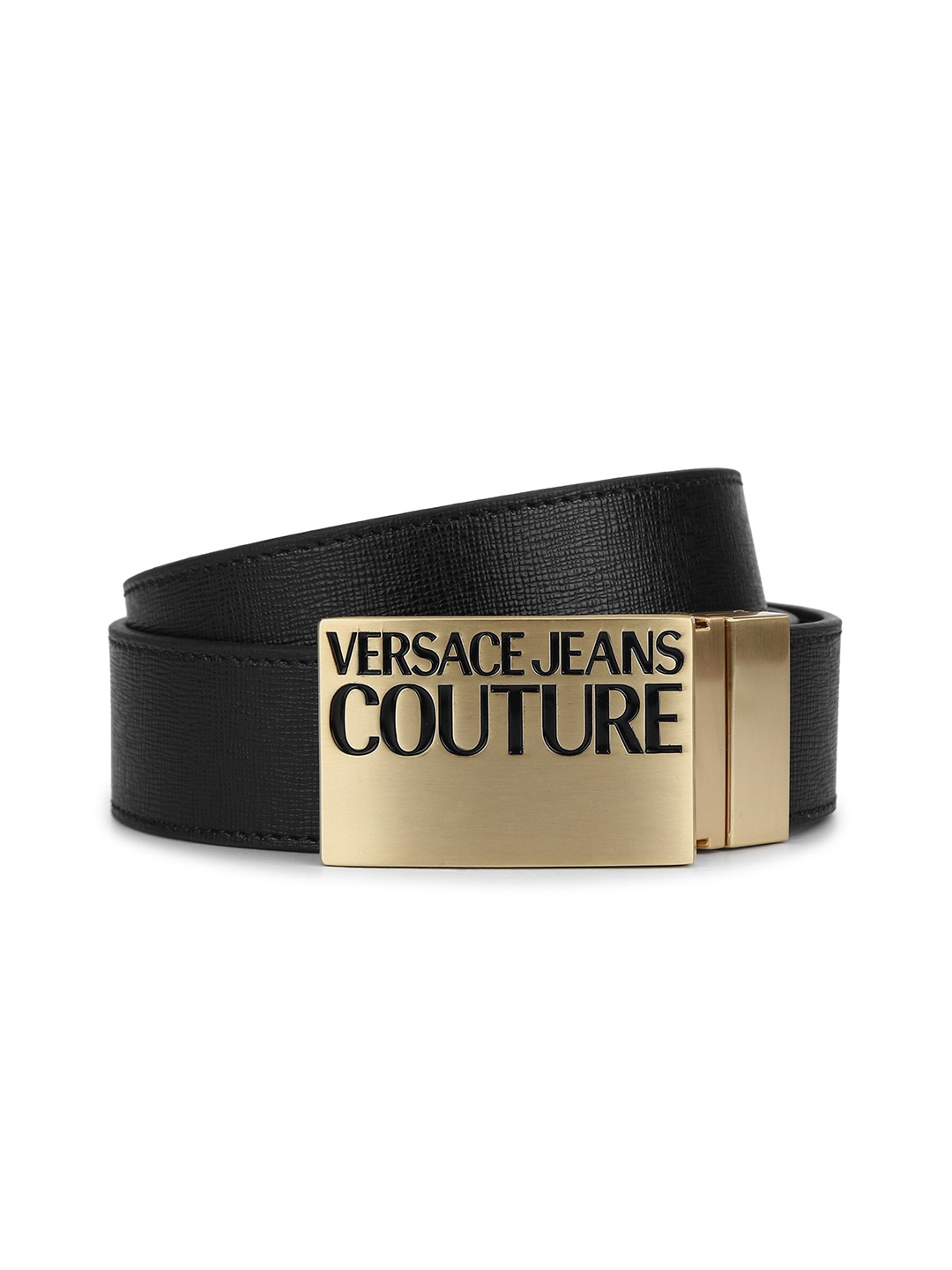 

Versace Jeans Couture Men Black Textured Leather Belt