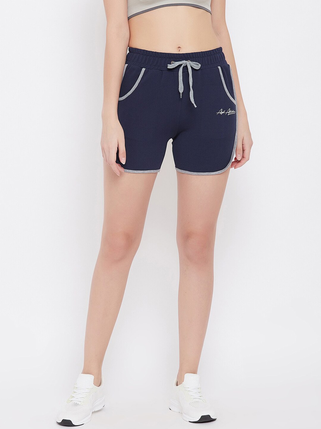 

AGIL ATHLETICA Women Navy Blue Colourblocked Outdoor Sports Shorts