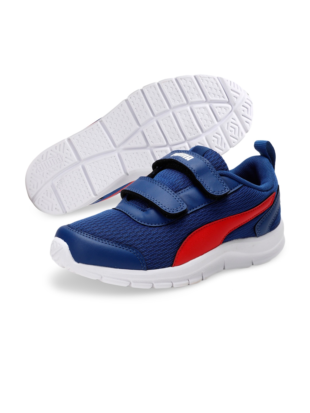 

Puma Kids Blue Coloublocked Racer PS Sneakers