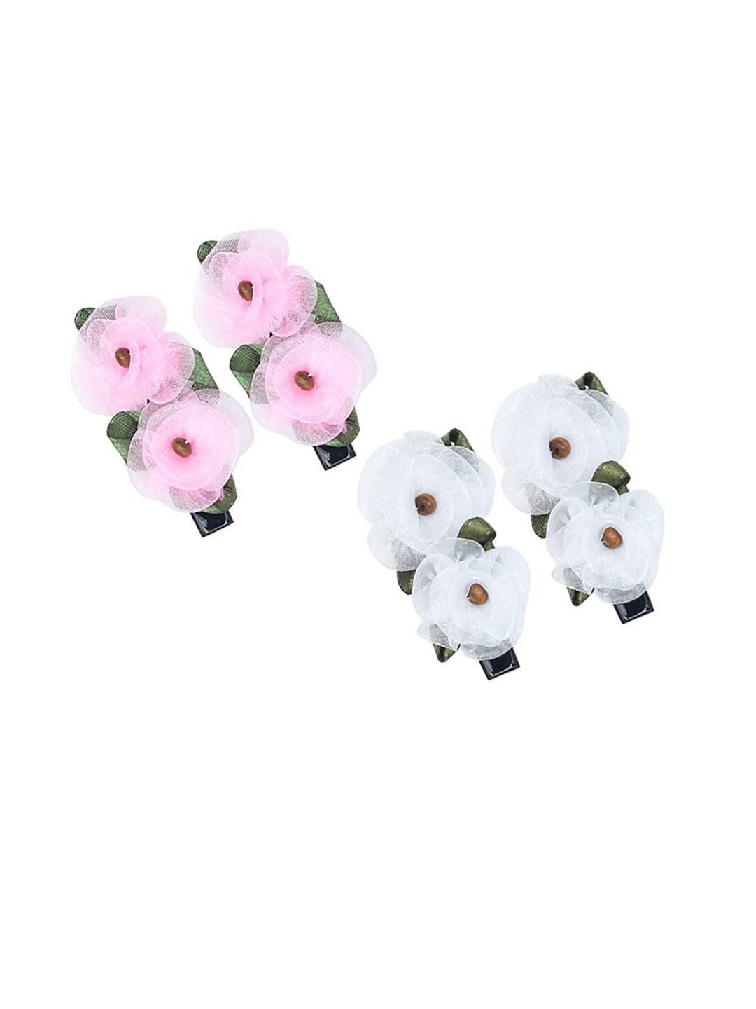 

FUNKRAFTS Girls Multicoloured Embellished Set of 4 Alligator Hair Clip, Multi