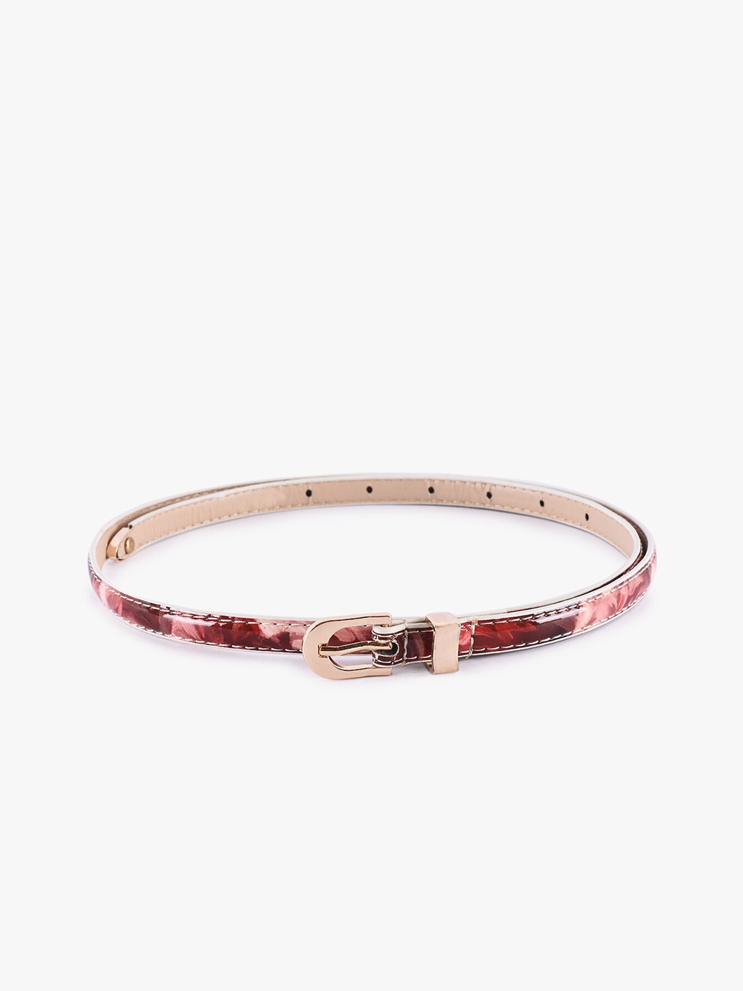 

BuckleUp Women Off White Printed Belt