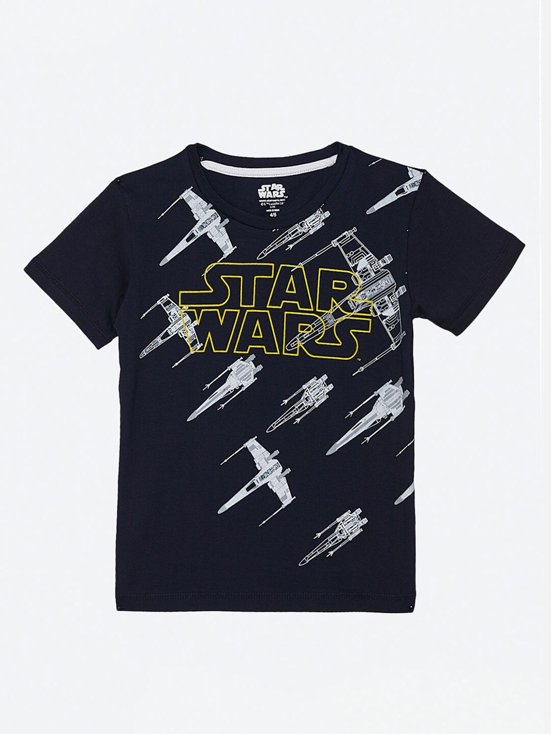 

Kids Ville Boys Navy Blue Star Wars Printed T-shirt
