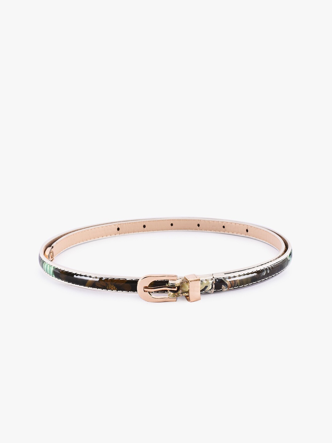 BuckleUp Women Black Printed Belt
