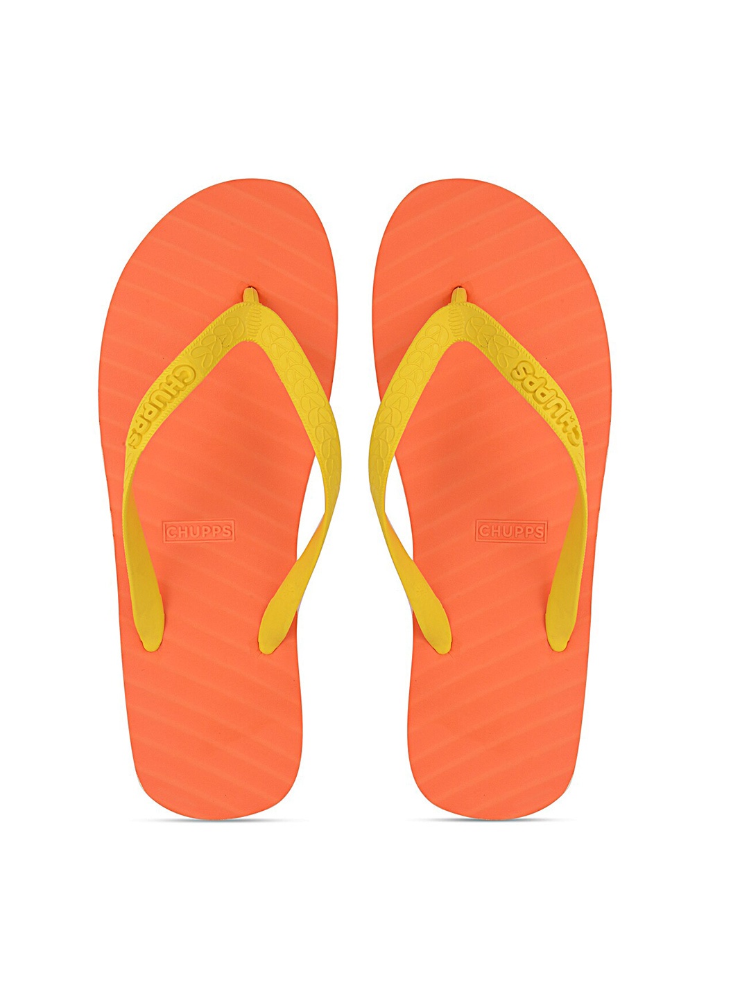 

CHUPPS Unisex Yellow & Orange Rubber Sustainable Thong Flip-Flops