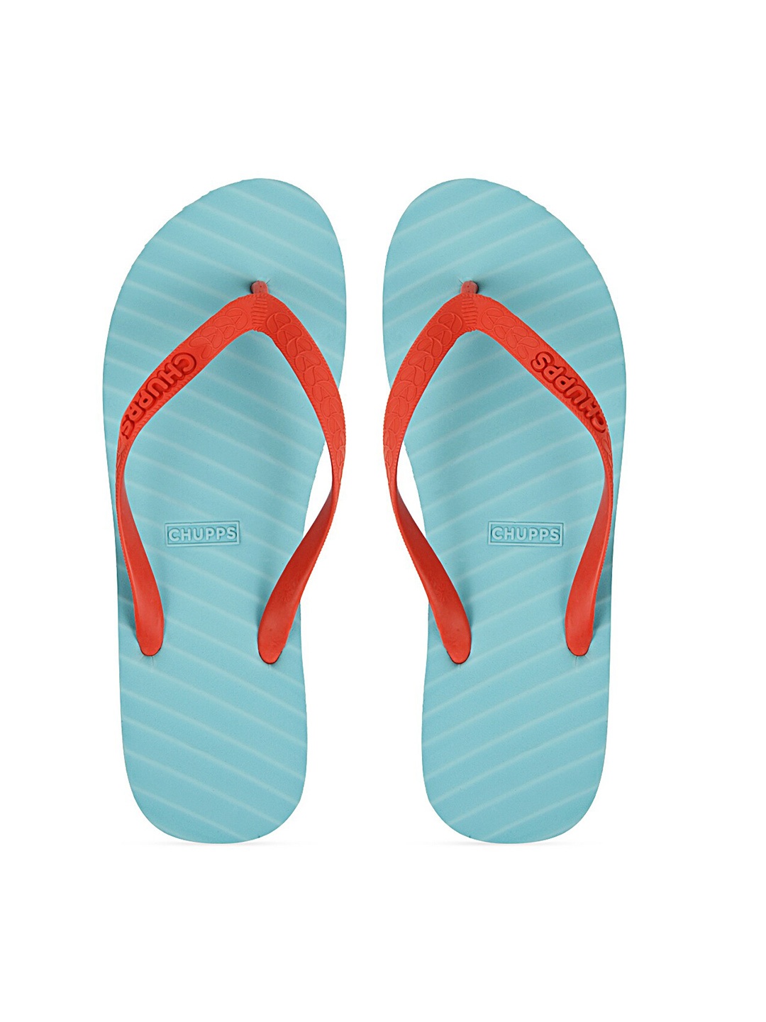 

CHUPPS Red & Blue Striped Rubber Sustainable Thong Flip-Flops