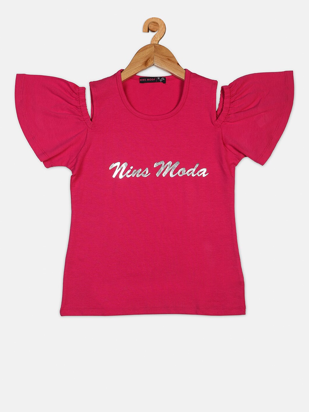 

Nins Moda Girls Magenta Regular Top