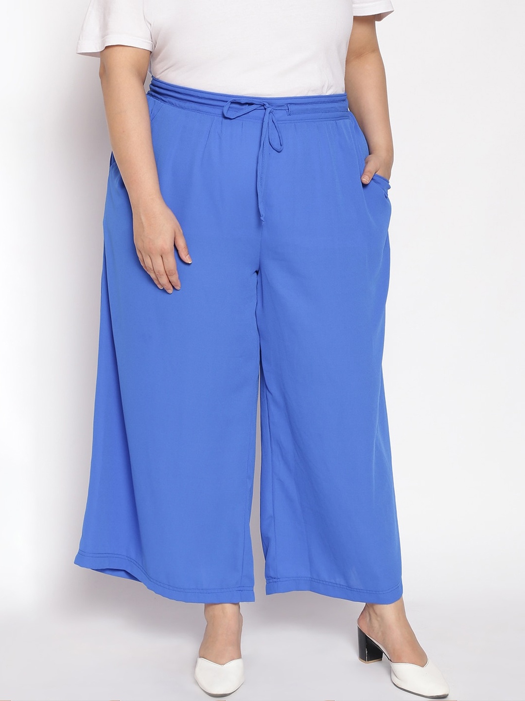 

Oxolloxo Women Blue Parallel Trousers