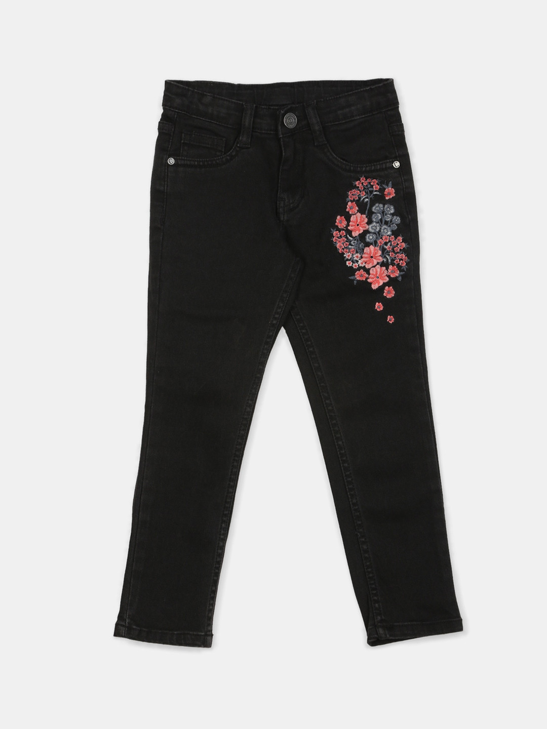 

Cherokee Girls Black Embroidered Jeans