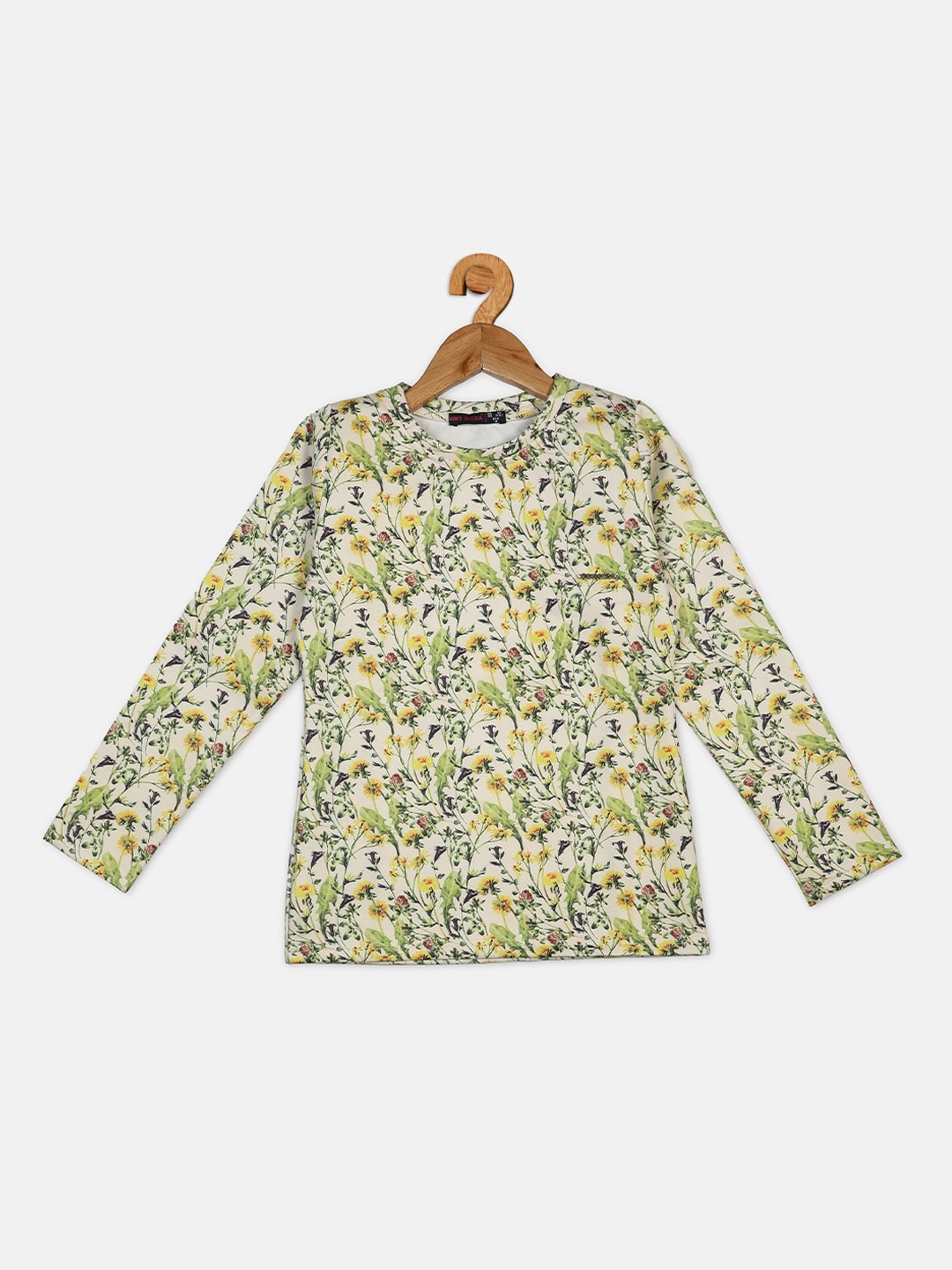 

Nins Moda Girls Green Floral Printed Sweatshirt