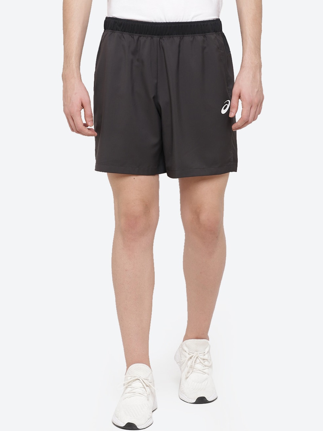 

ASICS Court M 7In Men Black Solid Mid-Rise Tennis Shorts