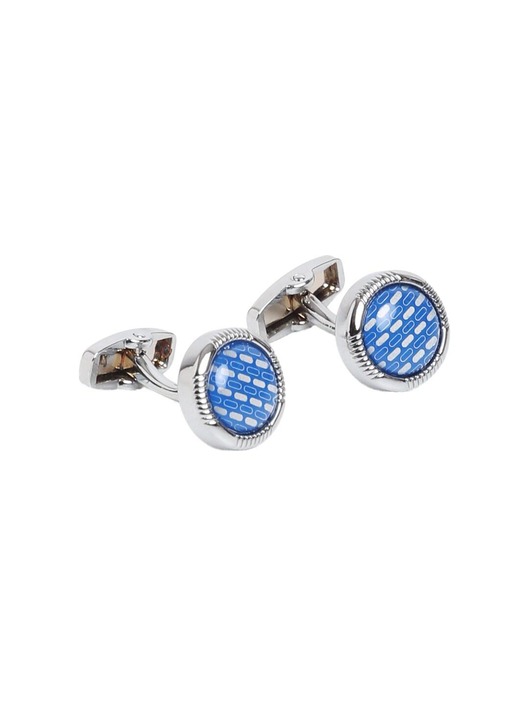 

Alvaro Castagnino Blue & Silver-Toned Cufflink