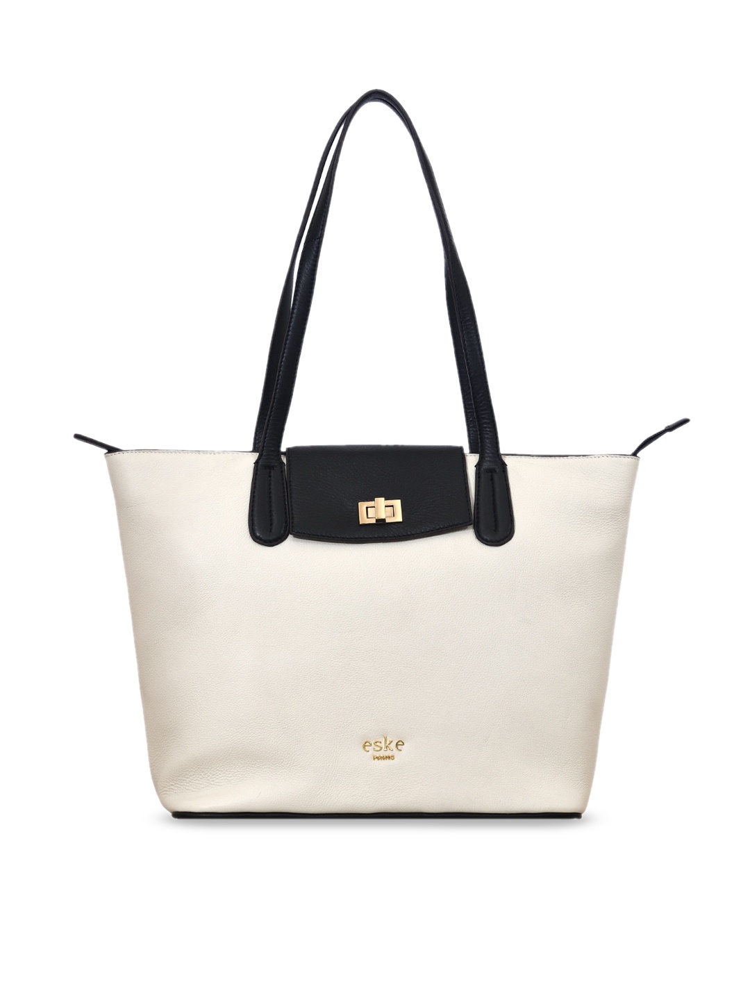 

Eske Off White Leather Structured Shoulder Bag
