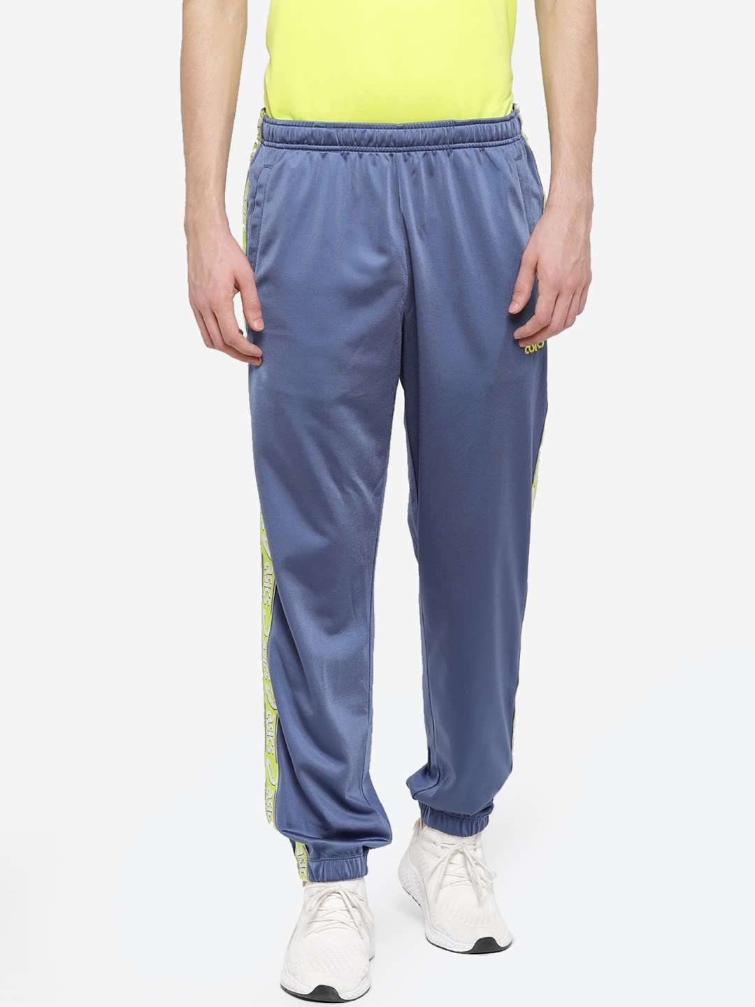 

ASICS Jsy Tape Track Men Blue Slim-Fit Walking Joggers