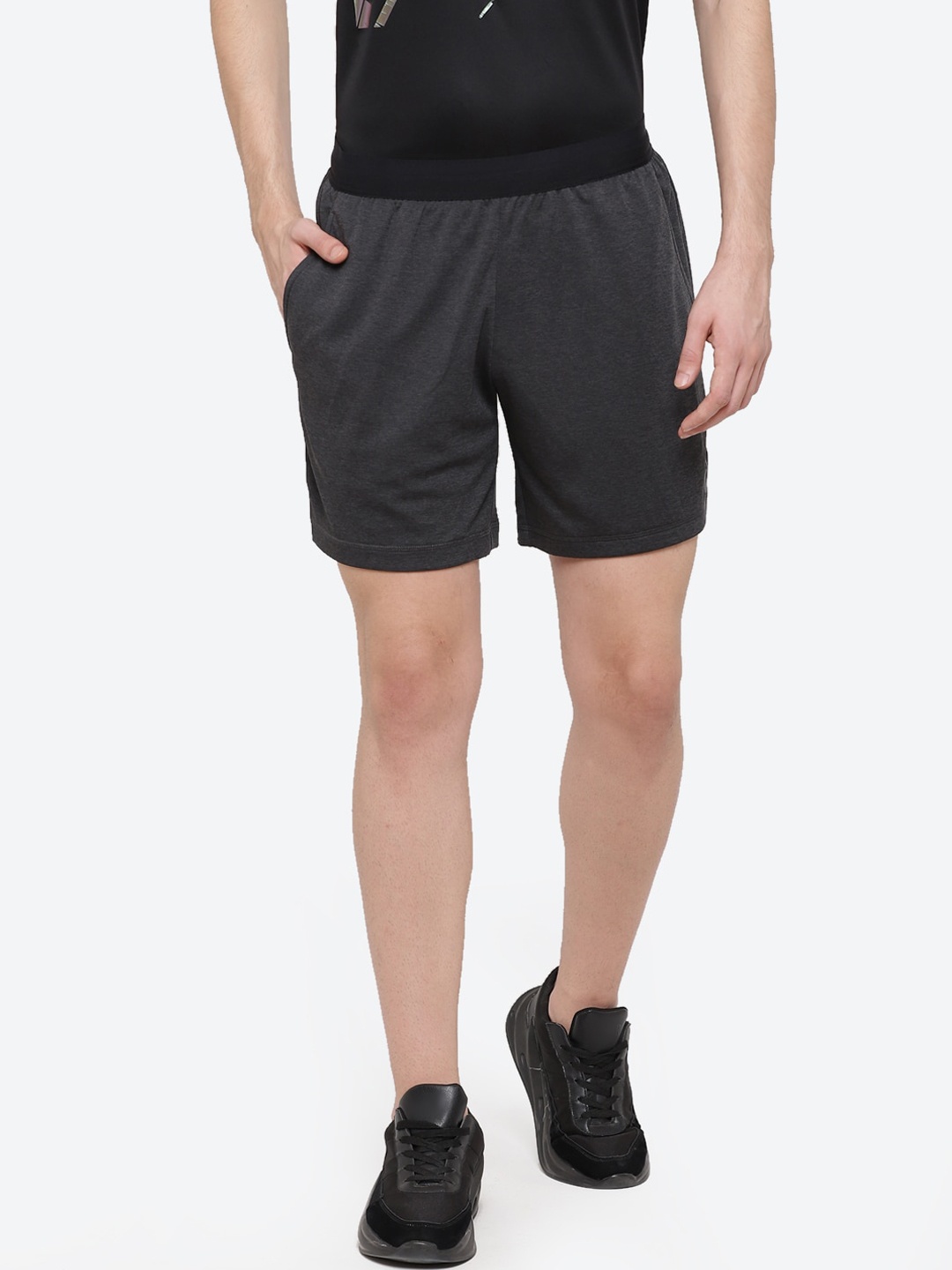 

ASICS Men Grey M 7In Knit Training Mid-Rise Training Shorts