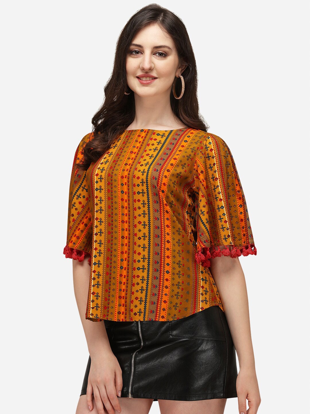 

OM SAI LATEST CREATION Orange Regular Top