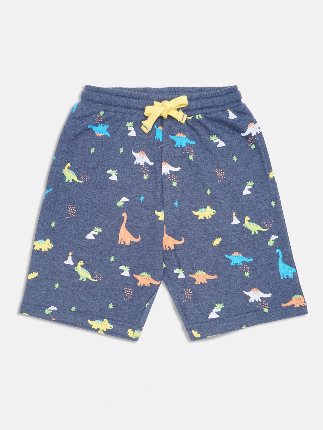 

Lil Tomatoes Boys Blue Animal Printed Mid Rise Bermuda Shorts