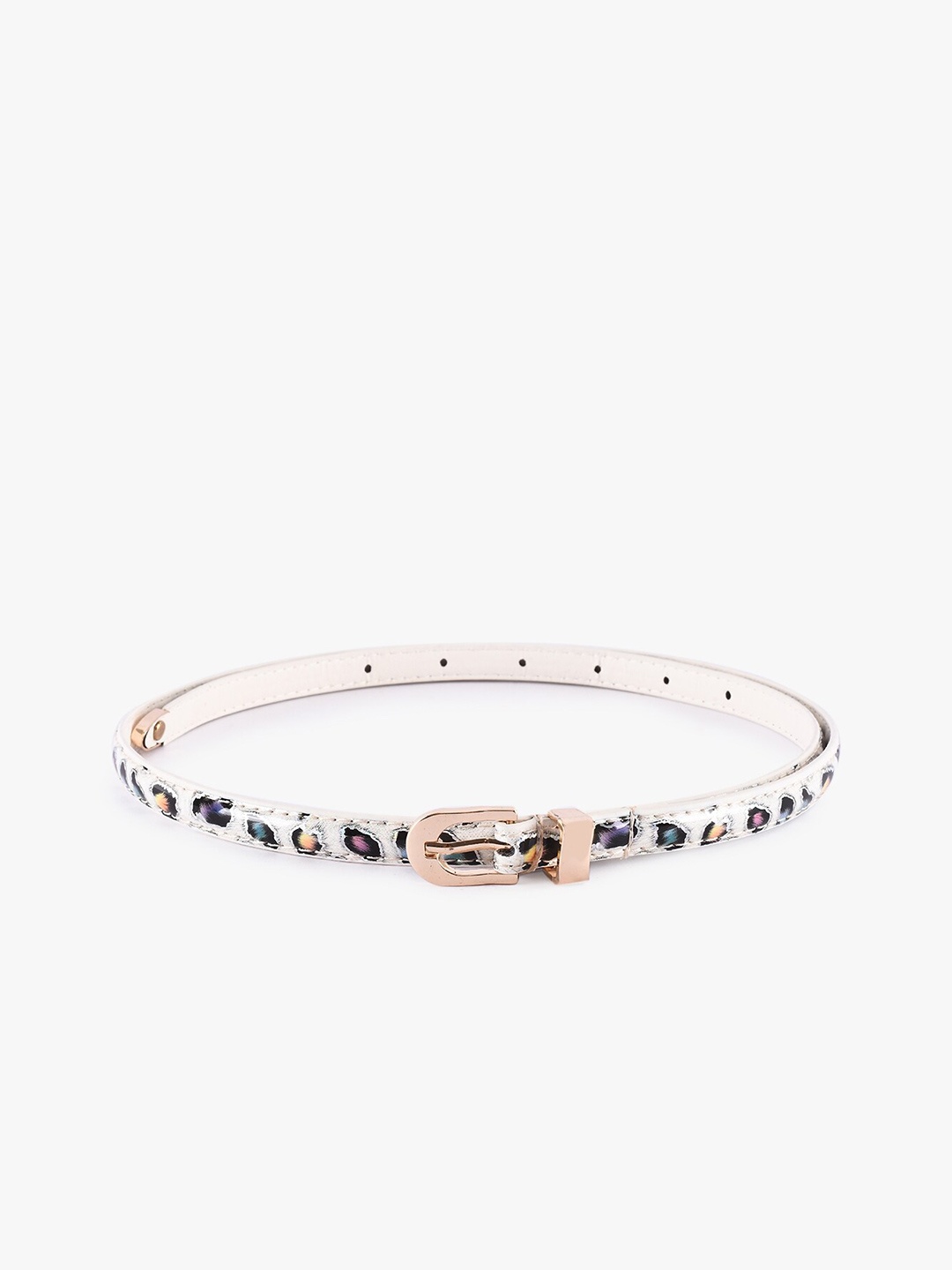 

BuckleUp Women Off White Printed Belt