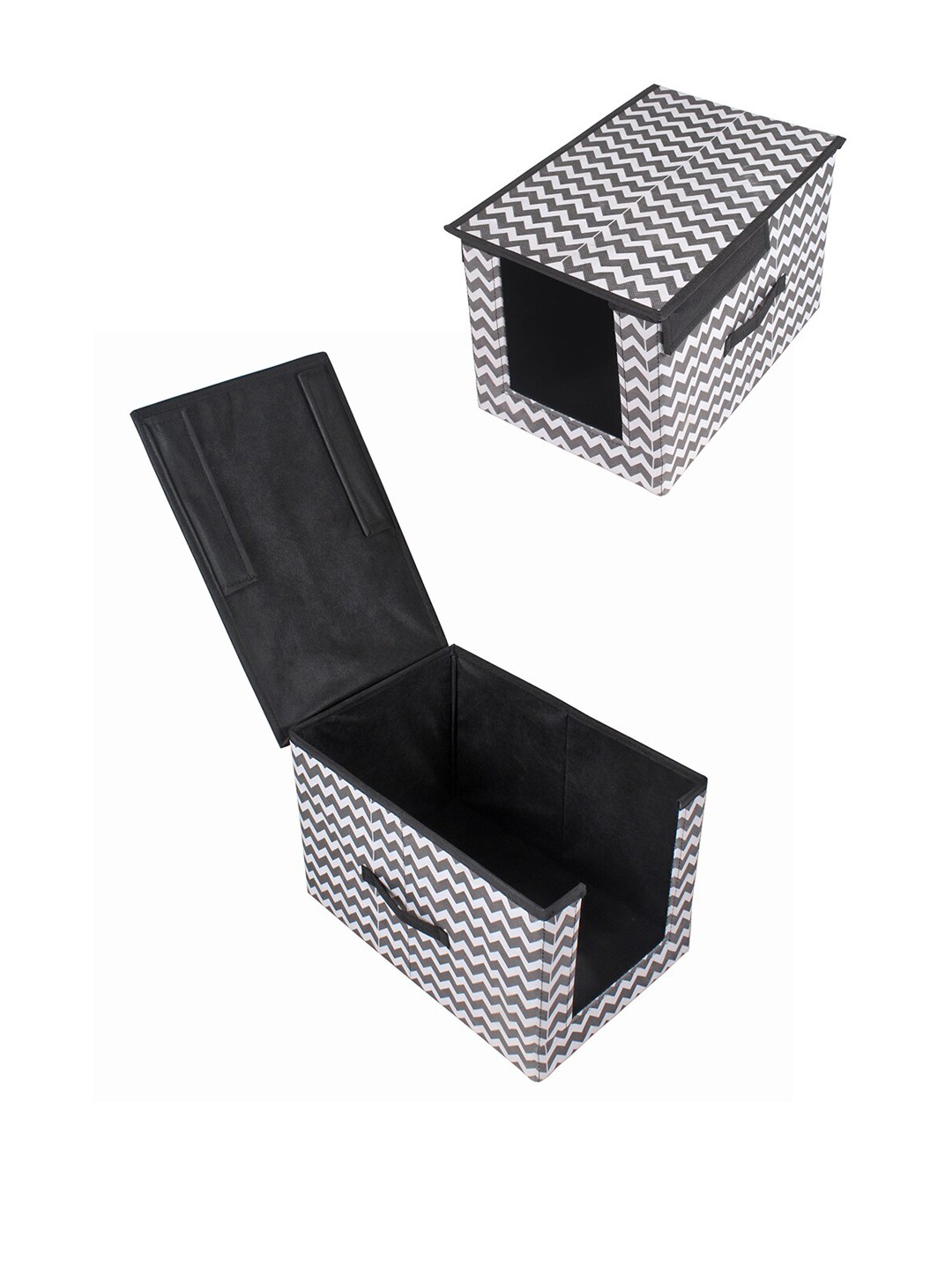 

prettykrafts Black & White Printed Shirt Stacker Closet Organizer With Lid