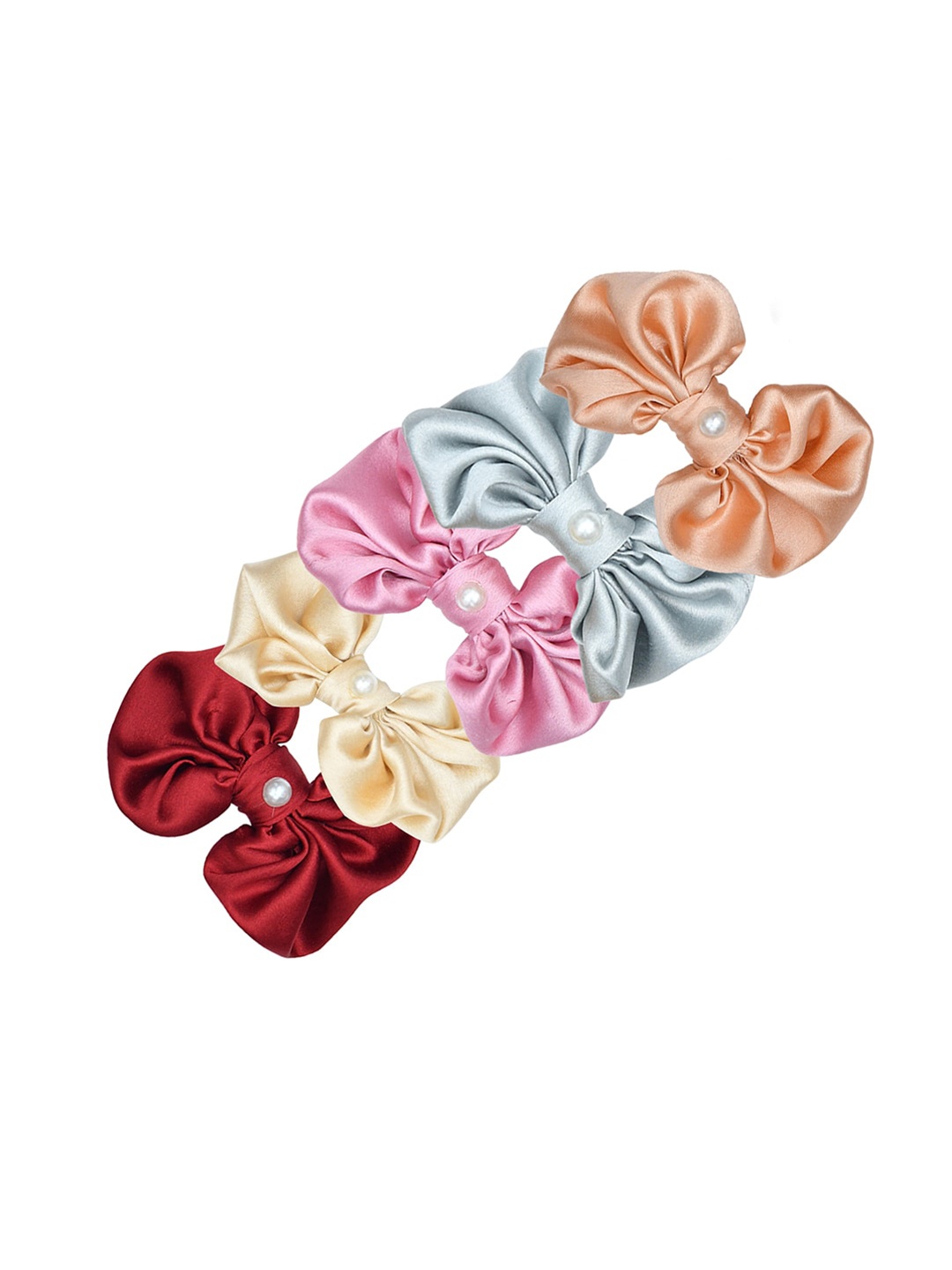 

FUNKRAFTS Girls Set of 5 Pink & Grey Beaded Alligator Hair Clip