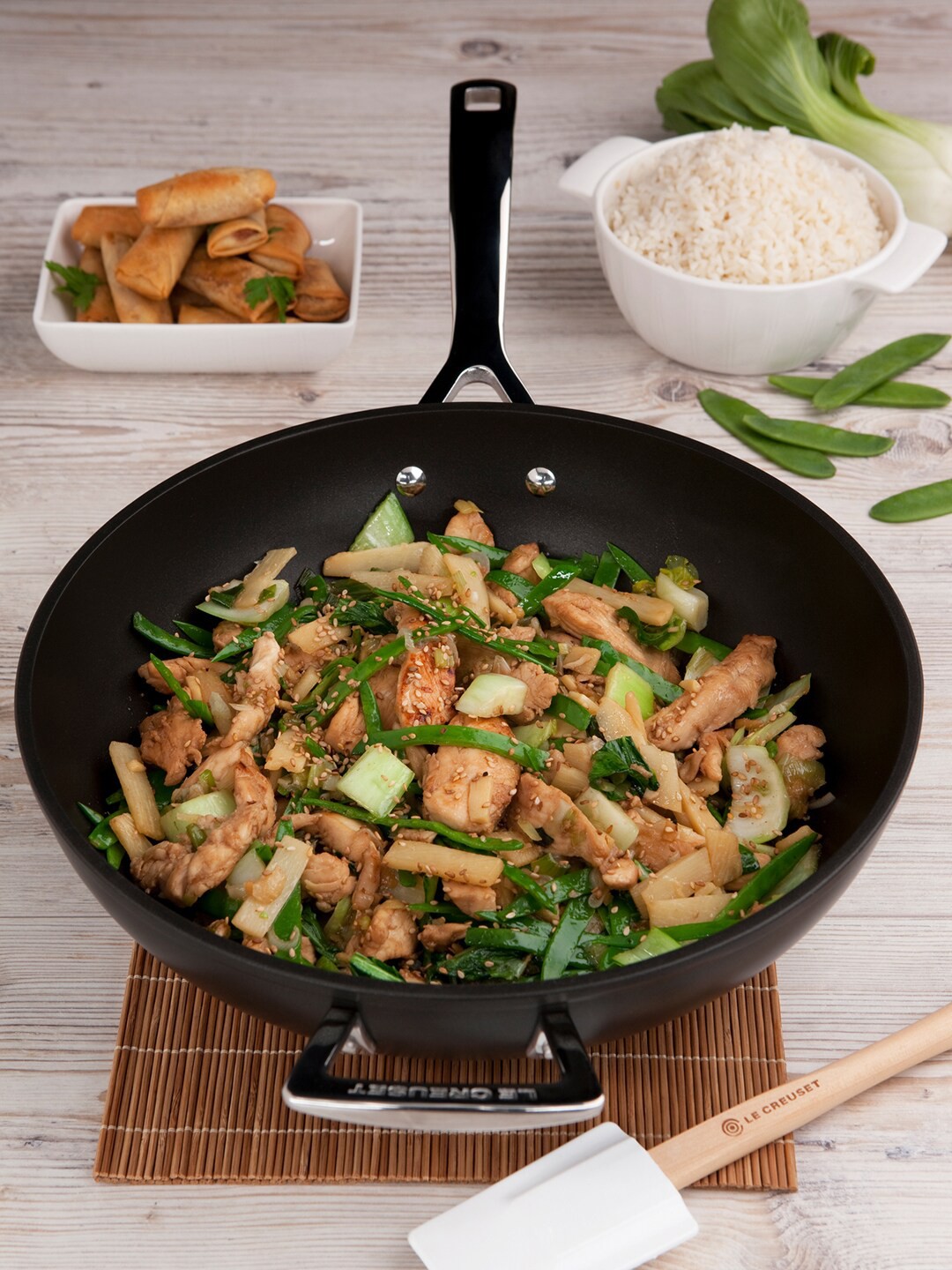 

LE CREUSET Black Solid TNS Stir Fry Pan