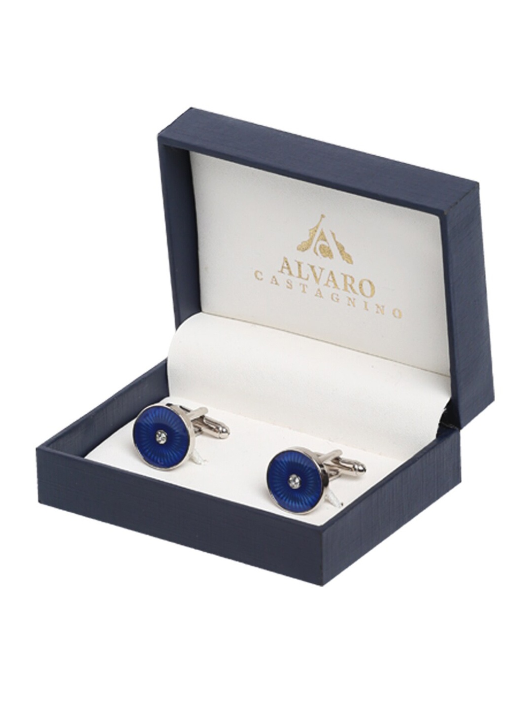 

Alvaro Castagnino Blue & Silver-Toned Cufflink