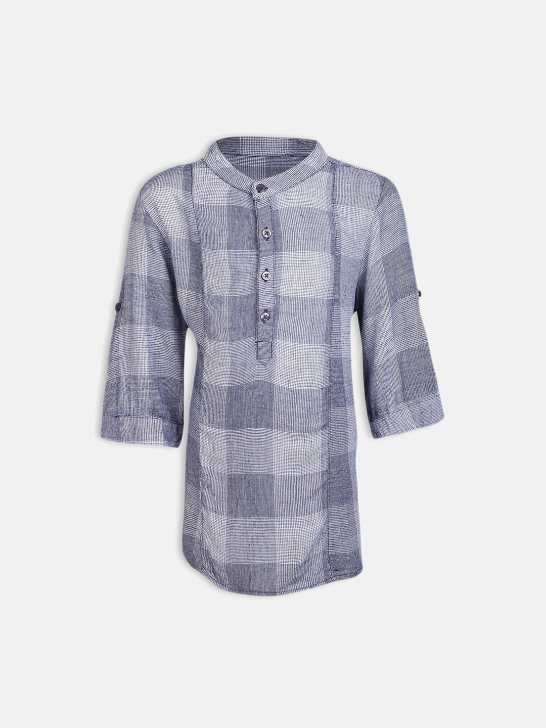 Oxolloxo Boys Blue Gingham Checks Checked Casual Shirt