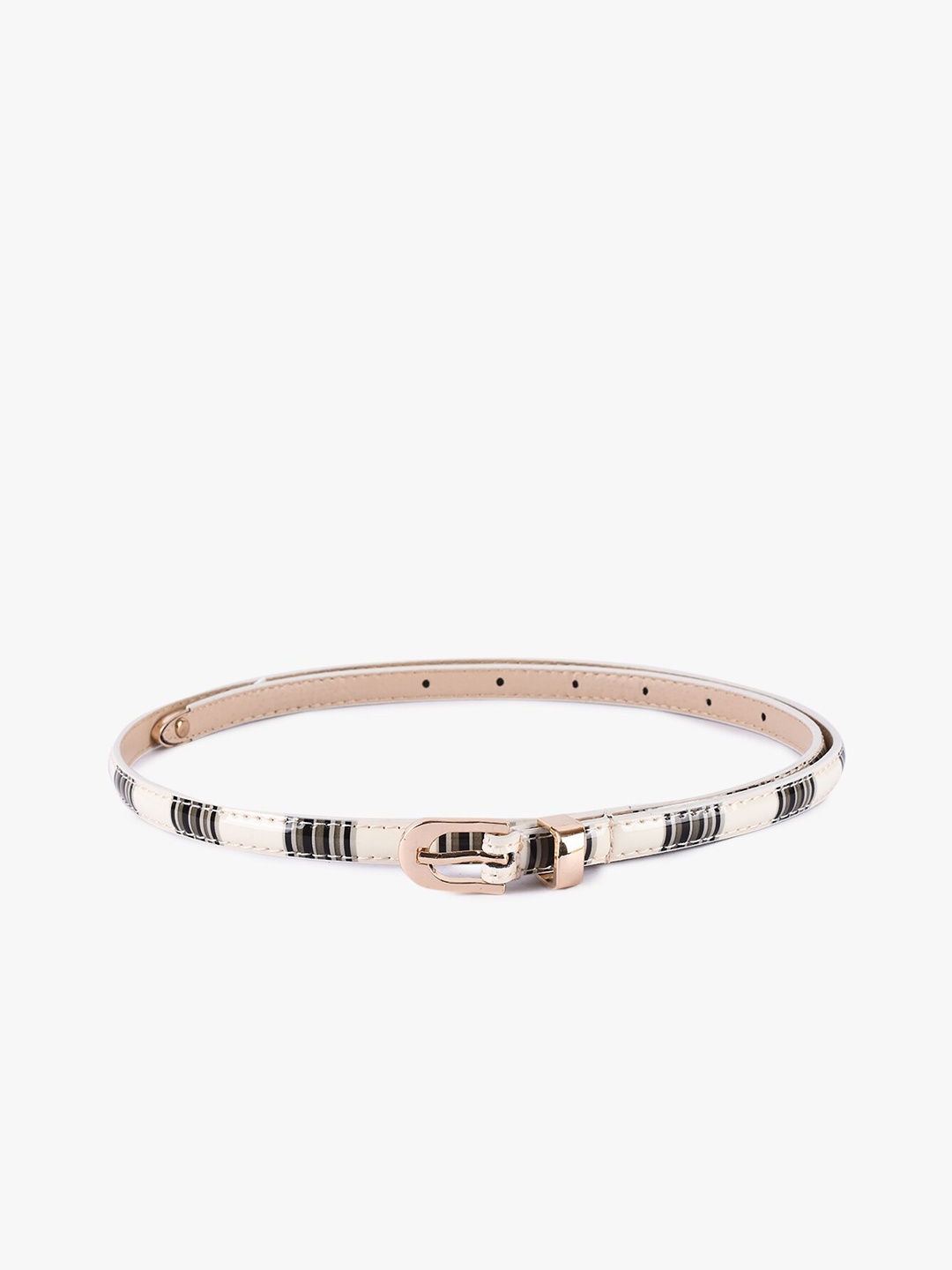 

BuckleUp Women Off White Printed Belt