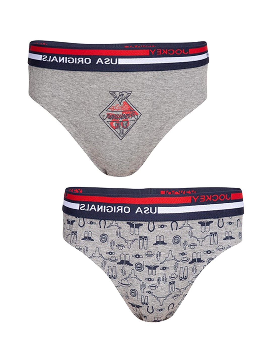 

Jockey Boys Pack Of 2 Assorted Pure Cotton Basic Briefs UB01-0205