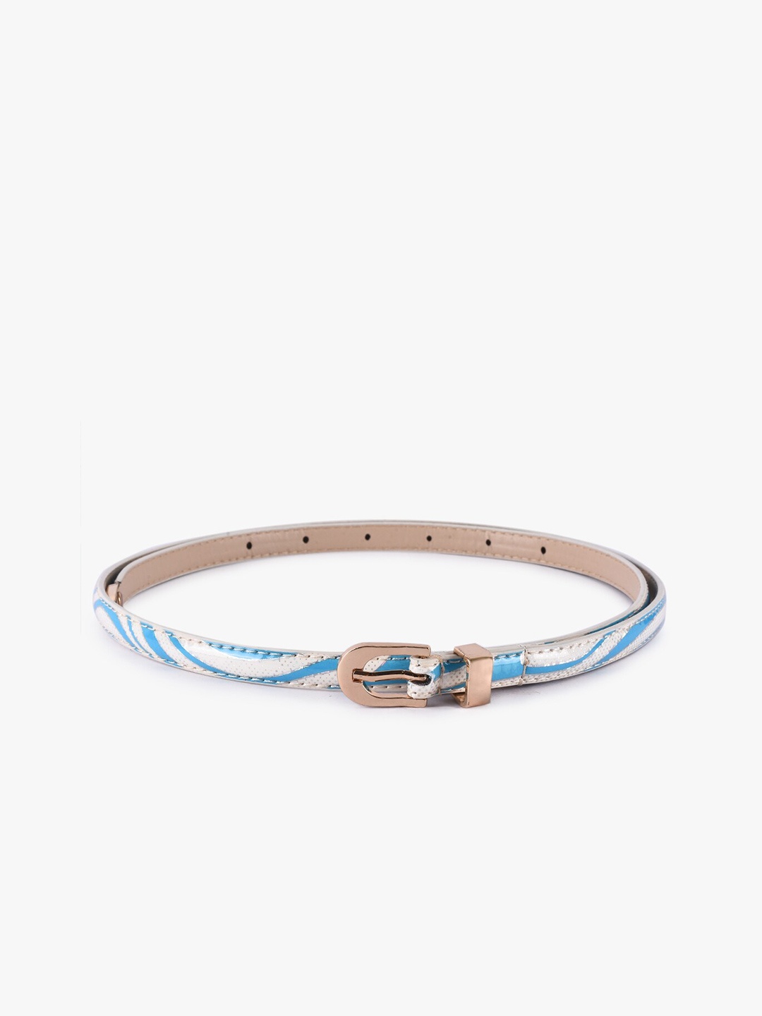 

BuckleUp Women White Printed Belt