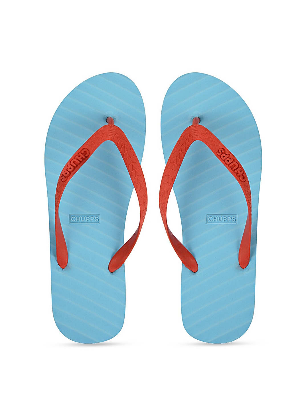 

CHUPPS Turquoise Blue & Maroon Rubber Sustainable Thong Flip-Flops