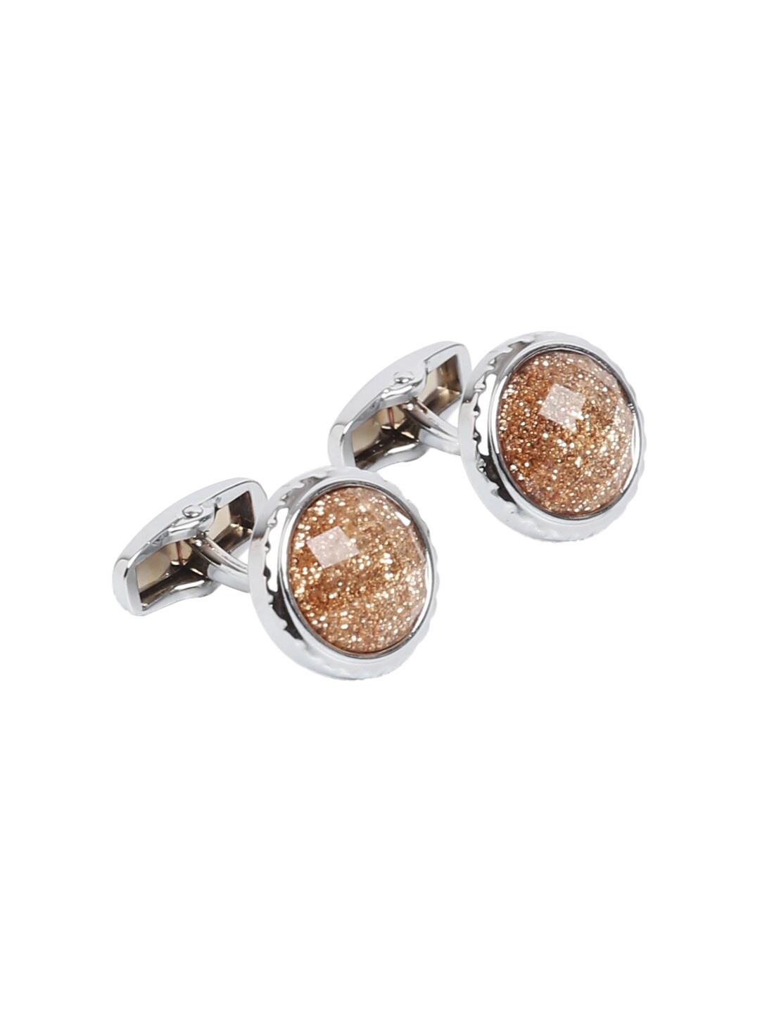 

Alvaro Castagnino Brown & Silver-Toned Cufflink