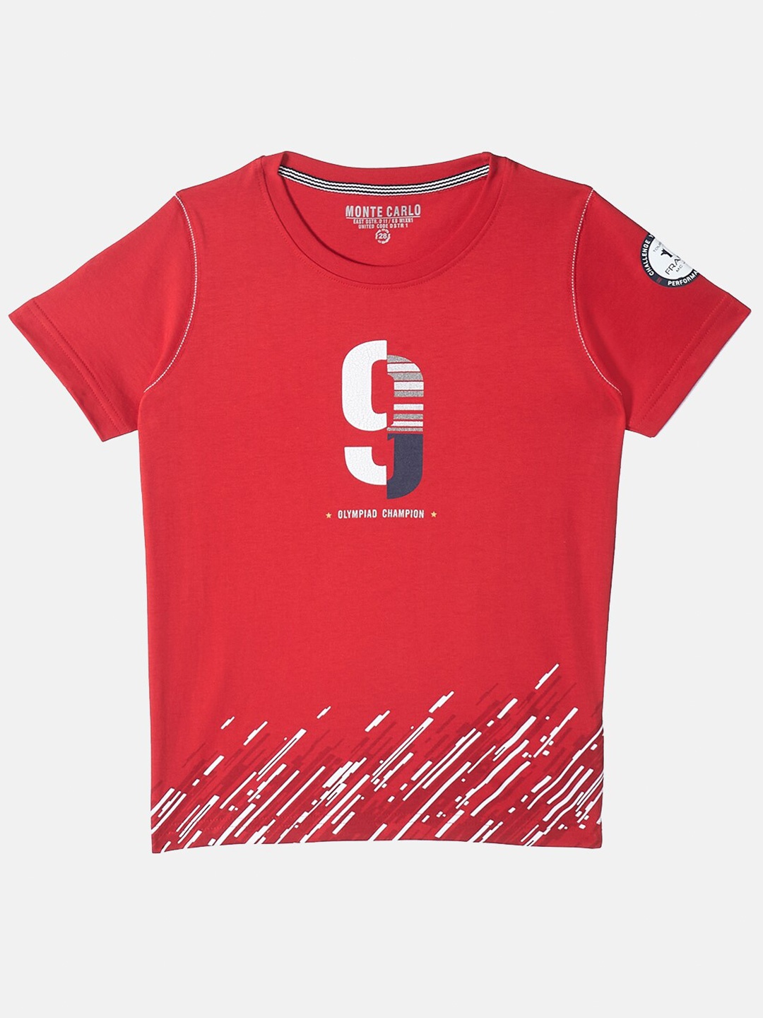 Monte Carlo Boys Red Printed T-shirt
