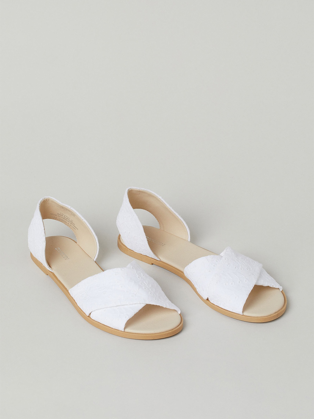 

H&M Women White Solid Sandals