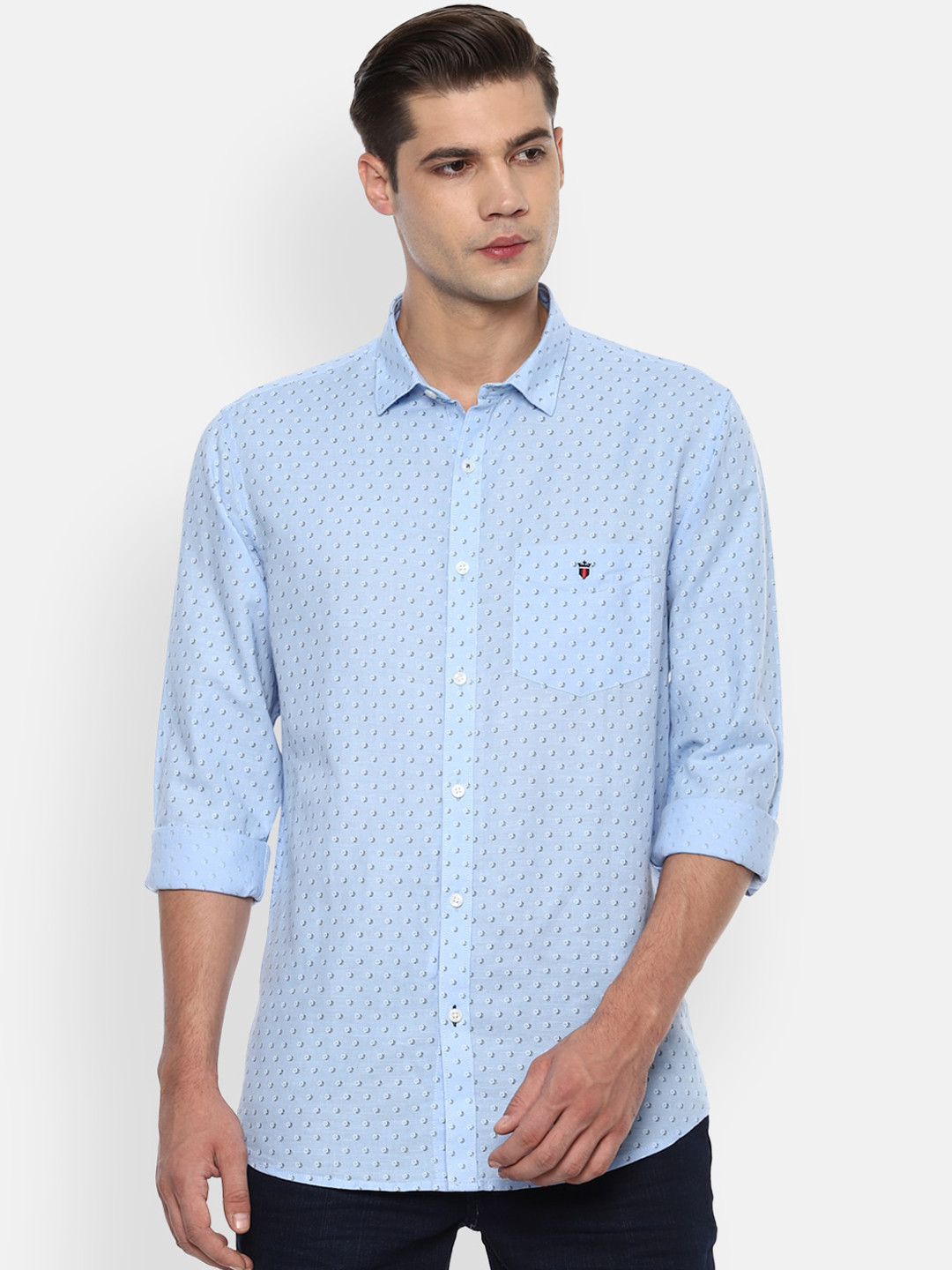 

Louis Philippe Sport Men Blue Slim Fit Printed Casual Shirt