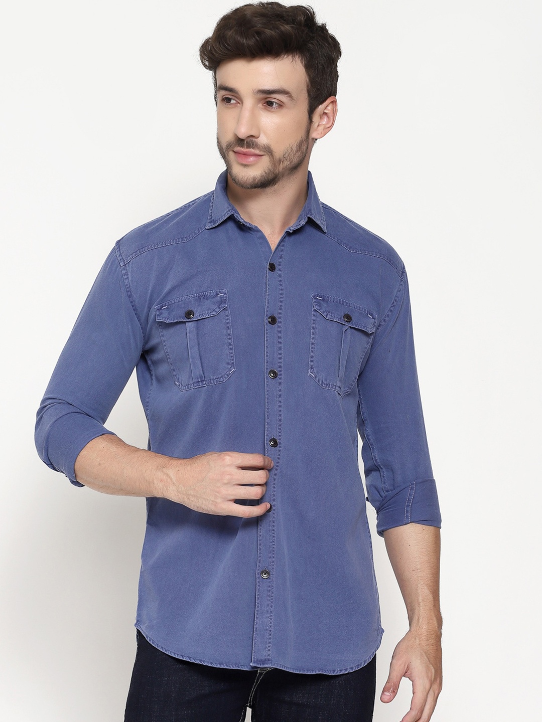 

PAUSE SPORT Men Blue Casual Shirt