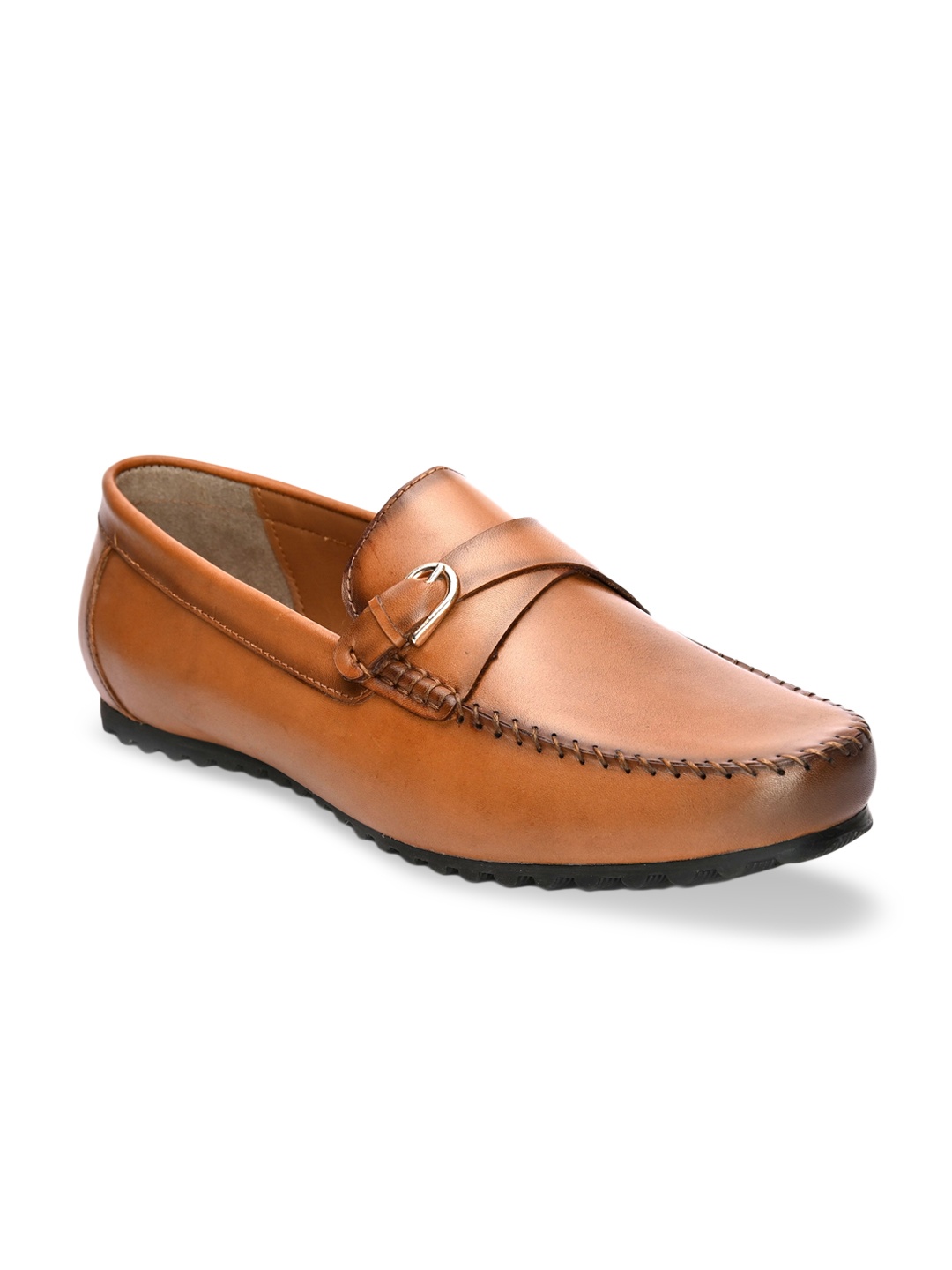 

San Frissco Men Tan Leather Loafers