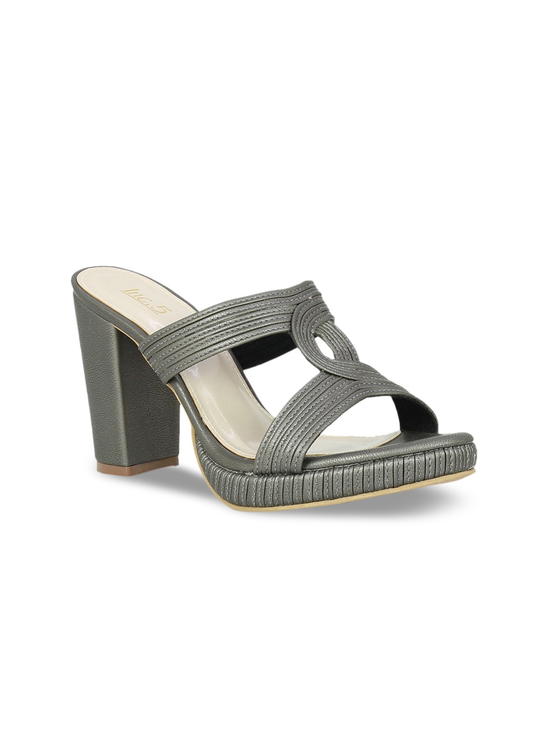 

Inc 5 Grey Block Sandals