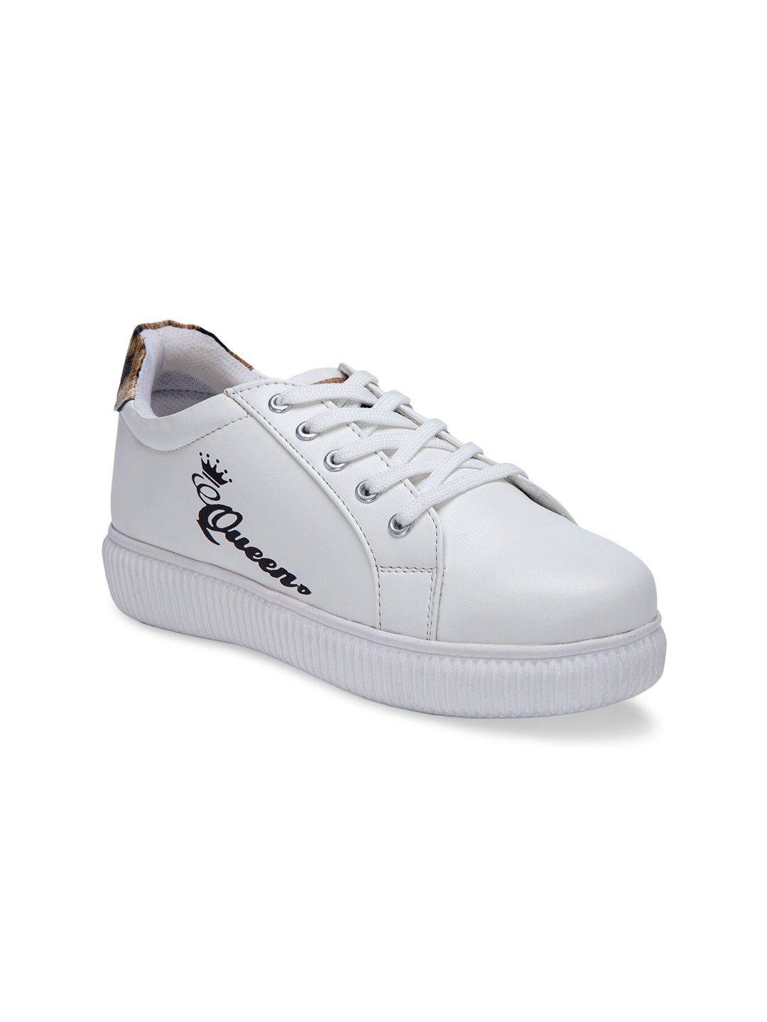 DEAS Women White Printed Sneakers