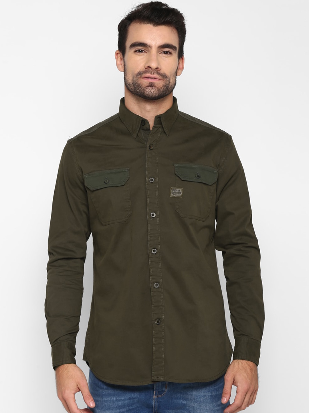 

Royal Enfield Men Olive Casual Shirt
