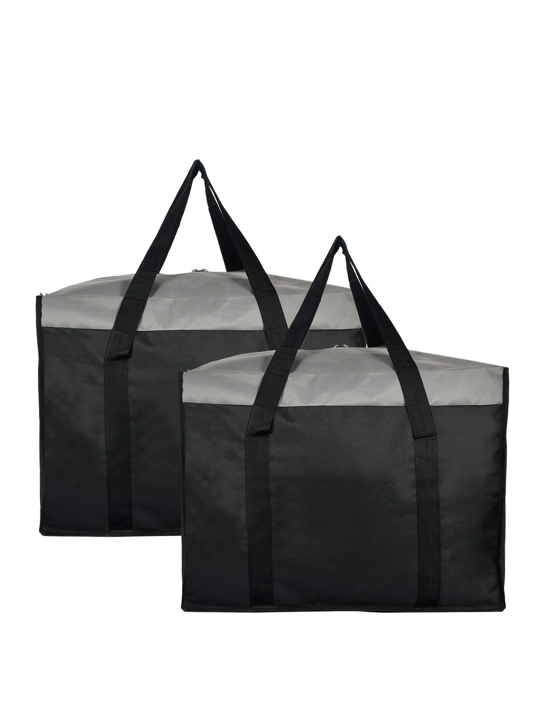 

Kuber Industries Set Of 2 Black & Grey Solid Medium Size Multi-Utility Storage Bags