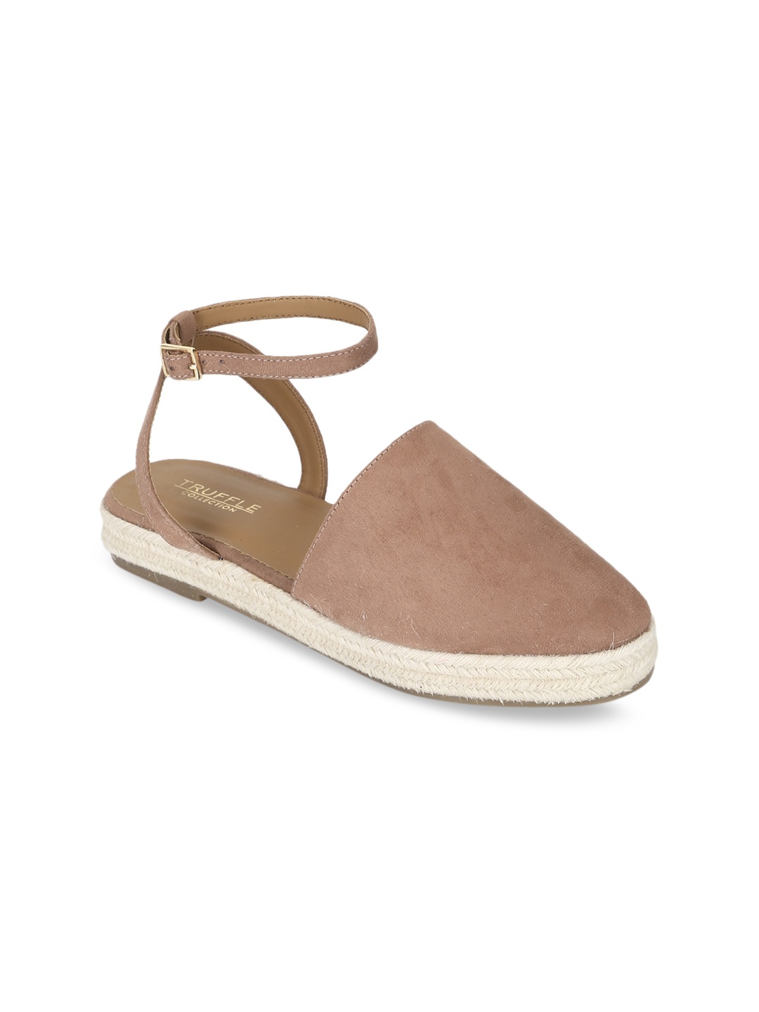 

Truffle Collection Nude Suede Flatform Sandals