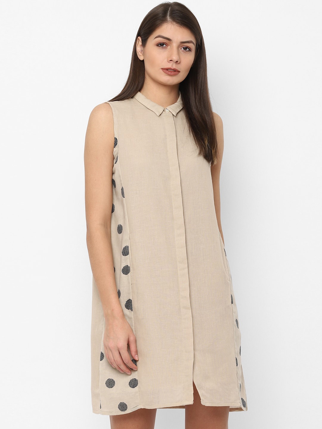

Allen Solly Woman Beige Casual Dress
