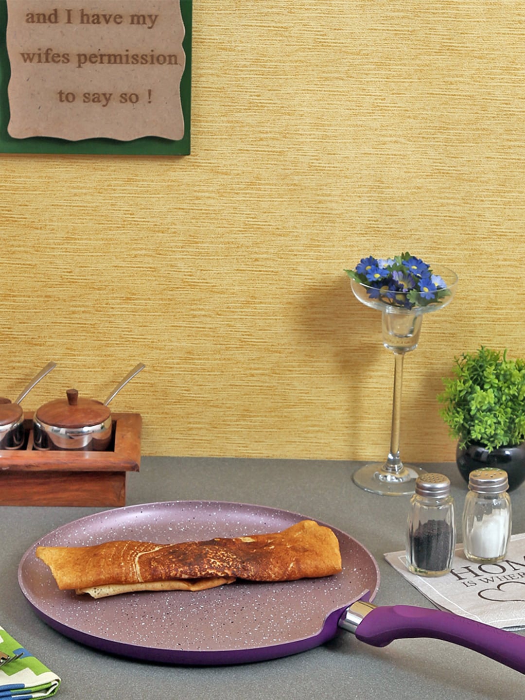 

Wonderchef Purple Velvet Dosa Tava with Raise Lip